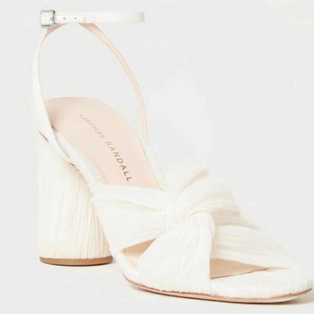 Loeffler Randall Reed Pleated Pearl Twist Heel